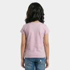 Girls Lilac Cotton Casual T-Shirt, लाइलेक, small