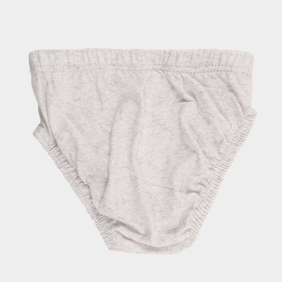 Boys' Muted Teal Green and Light Grey Regular Fit Printed and Solid Briefs, हल्का हरा, large image number null