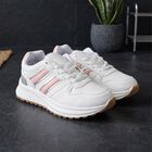 Women's Pink Lace-Up Sneakers, Pink, small