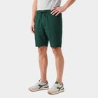 Men's Green Regular Fit Drawstring Jamaican Shorts, हल्का हरा, small