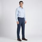 Men's Slim Fit Formal Trousers, गहरा नीला, small