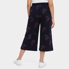 Girls' Navy Blue Regular Fit Floral Capri, नेवी ब्लू, small