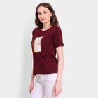 Ladies' Round Neck T-Shirt, Wine, small image number null