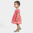 Infants' Pink Polka Dot Fit and Flare Frock, गुलाबी, small