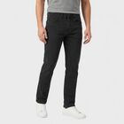 Men's Dark Grey Slim Fit Washed Jeans, Dark Grey, small