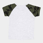 Infants Cotton Round Neck T-Shirt, Melange Light Grey, small image number null