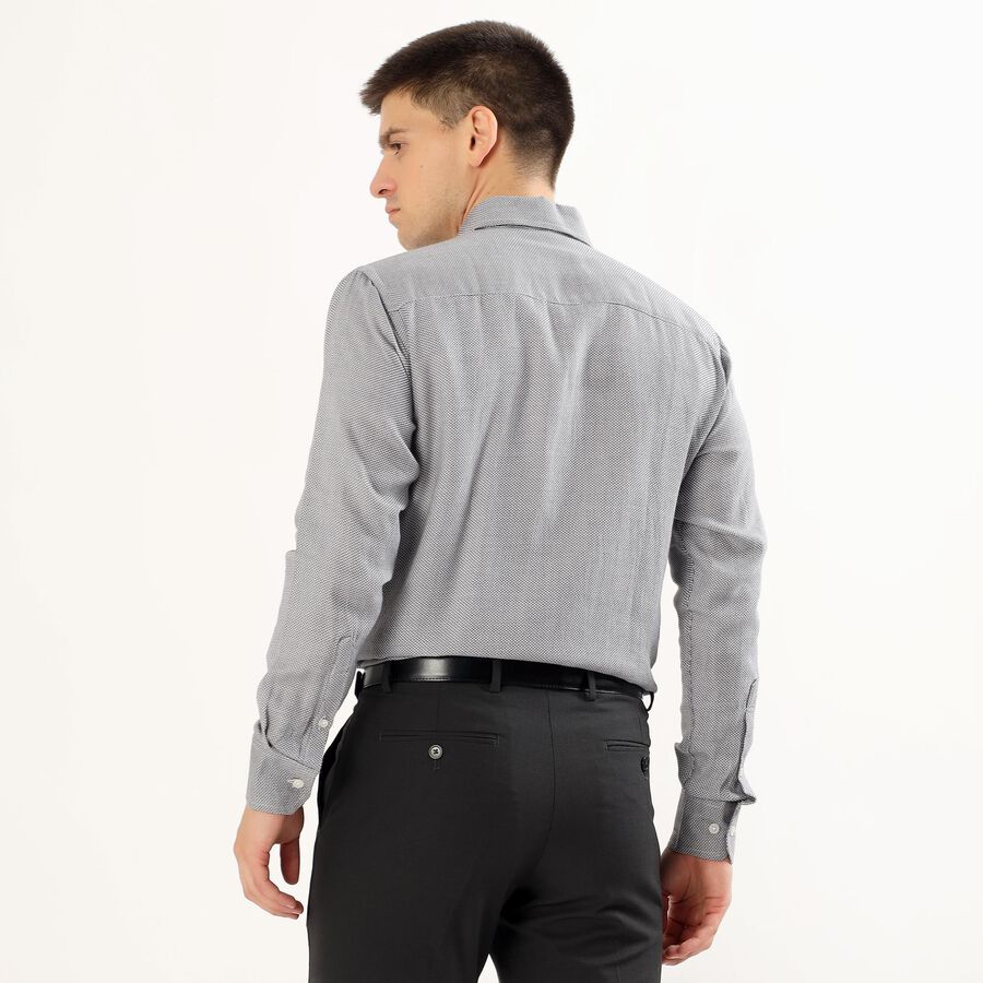 Men's Light Grey Cotton Classic Formal Shirt, हल्का ग्रे, large image number null