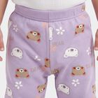 Infants' Purple Jogger Bear Printed Pyjama, बैंगनी, small