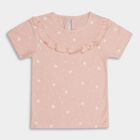 Infant Girls' 100% Cotton Short Set, गुलाबी, small image number null