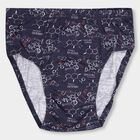 Boys' Dark Navy V-Cut Printed Briefs, Navy Blue, small image number null