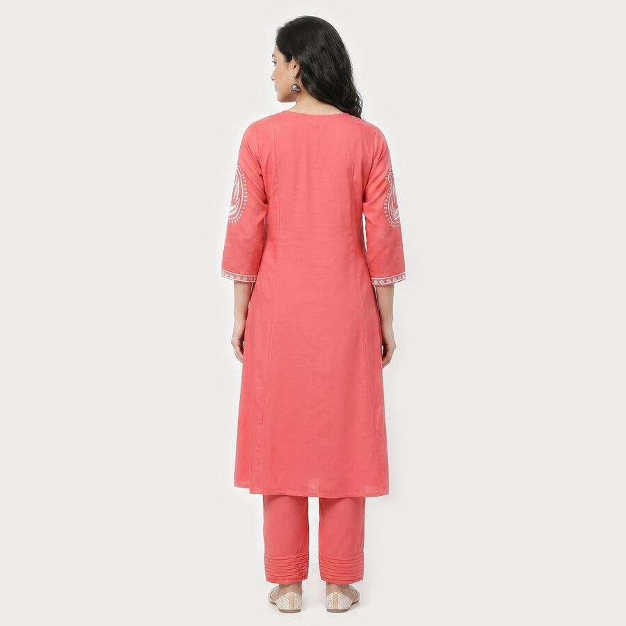 Women's Light Pink Floral Printed Ethnic Set, Light Pink, large