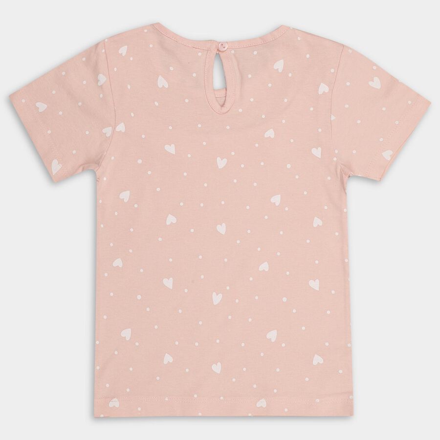 Infant Girls' 100% Cotton Short Set, गुलाबी, large image number null