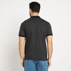 Men's 100% Cotton Collared Half Sleeves T-Shirt , काला, small image number null