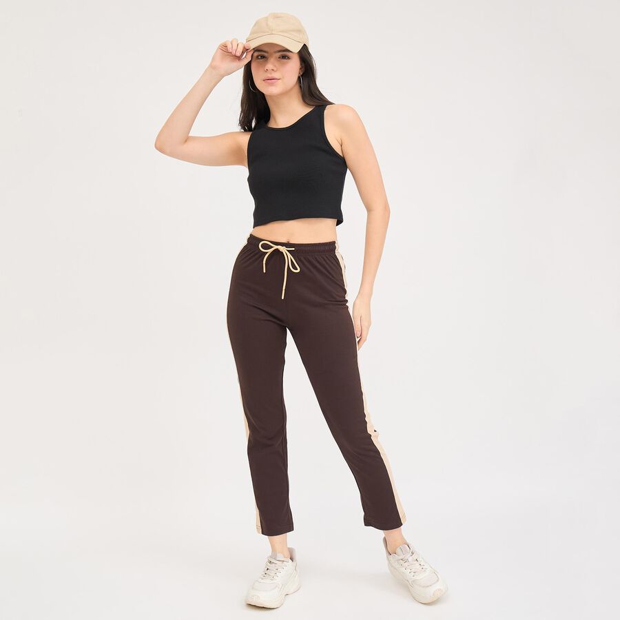 Ladies' Regular Track Pants, Brown, large image number null