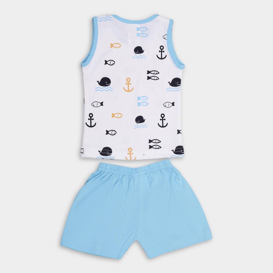 Infant Boys' 100% Cotton Baba Suit , Light Blue, large image number null