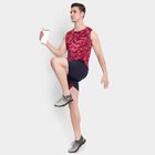 Printed Sleeveless T-Shirt, Maroon, small image number null