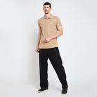 Men's Collared Half Sleeves T-Shirt, Beige, small image number null