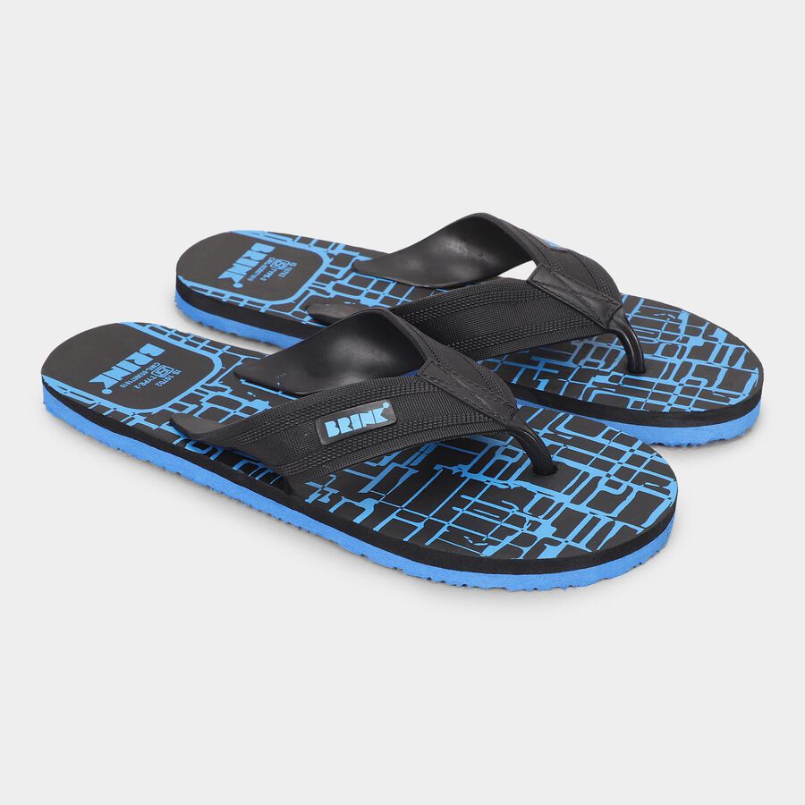 Men's V Strap Slipper, Blue, large image number null