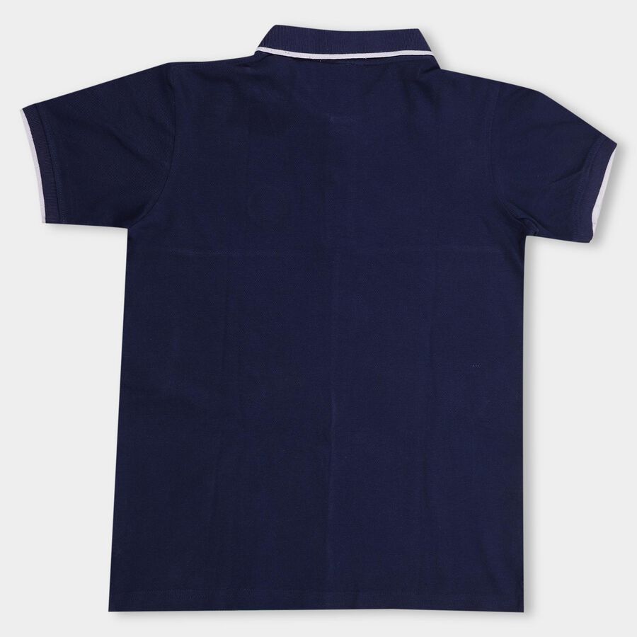 Boys' 100% Cotton Half Sleeves T-Shirt , Navy Blue, large image number null