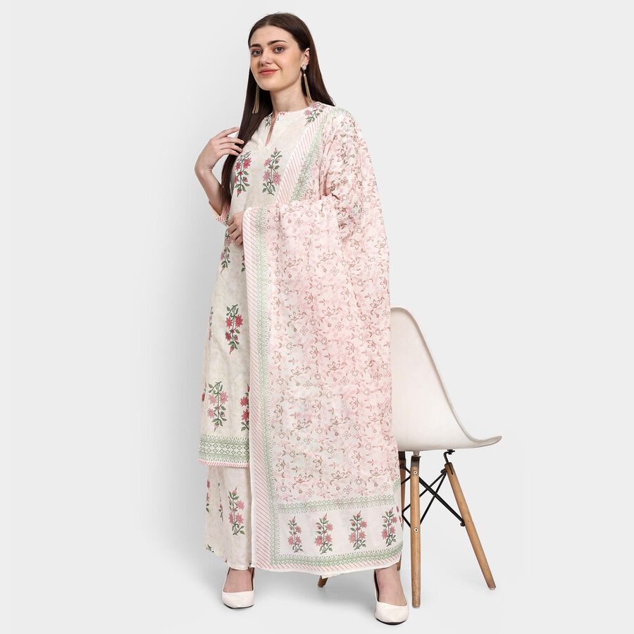 Ladies' 100% Cotton Ethnic Set , Light Pink, large image number null