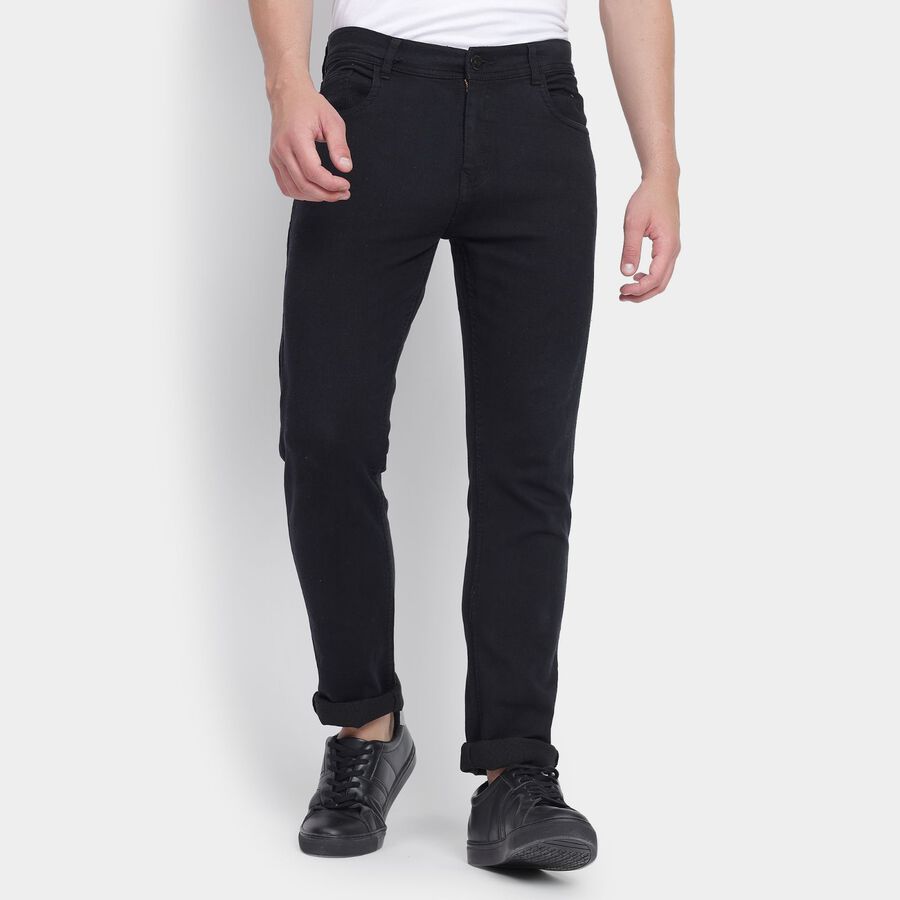 Men's Slim Fit Jeans, Black, large image number null