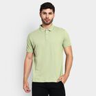 Men's Collared Half Sleeves T-Shirt , हल्का हरा, small image number null