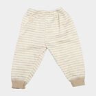 Infants Beige Jogger Fit Striped Pyjama, गहरा पीला, small