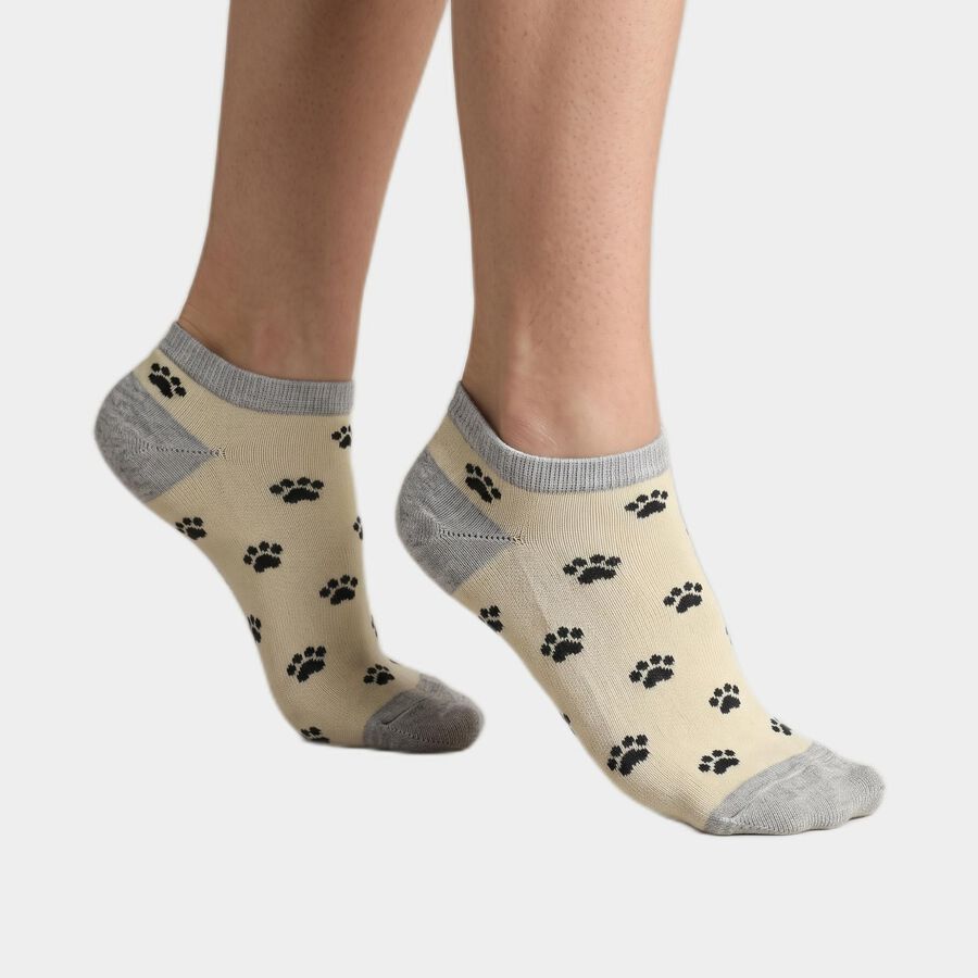 Women's Assorted Regular Fit Striped Pack of 3 Socks, चुनिंदा, large