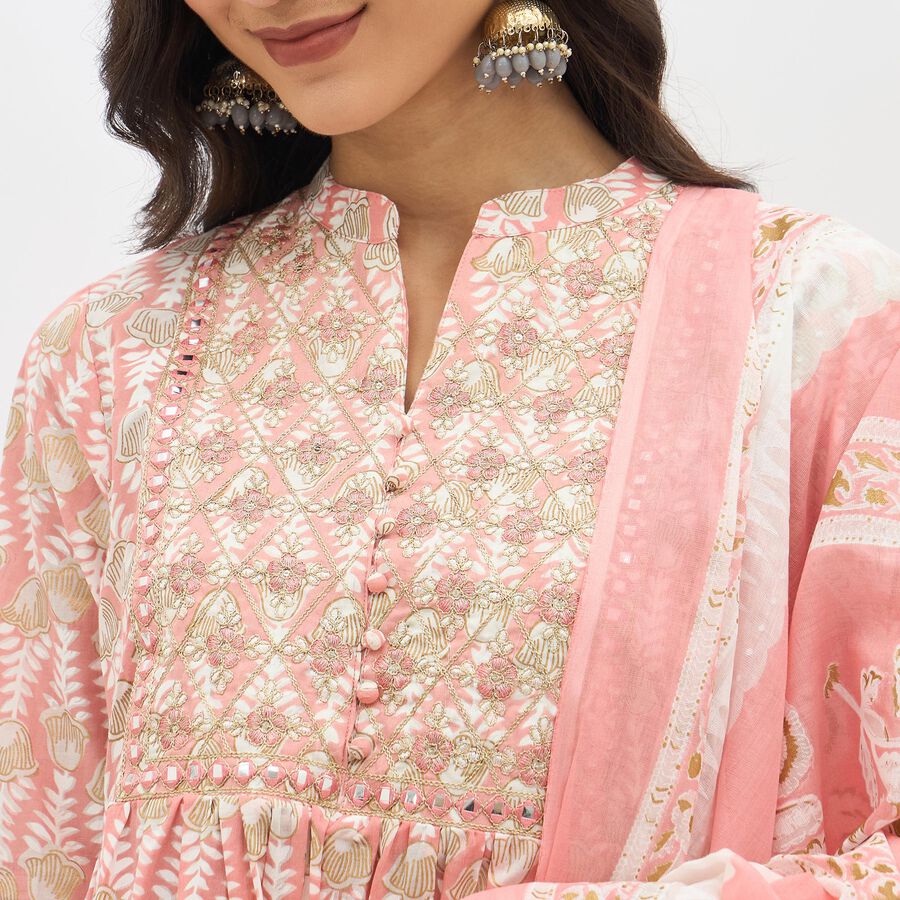 Ladies'Kurta, हल्का गुलाबी, large image number null