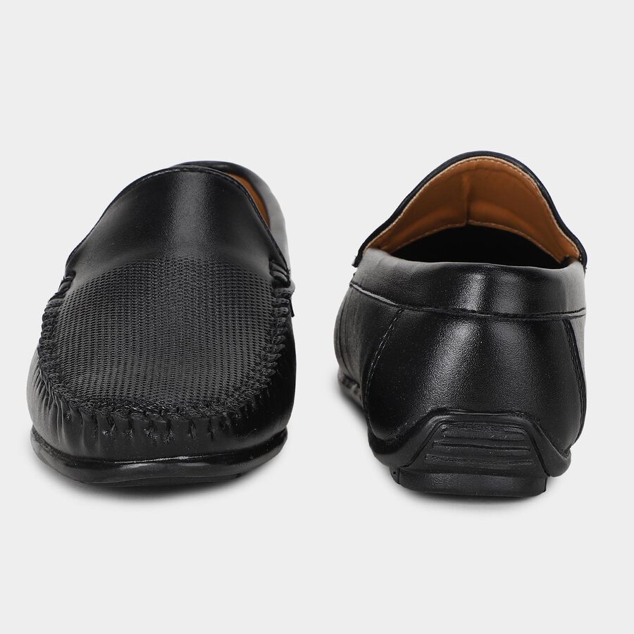Men's Black Slip-On Loafer Formal Shoes, Black, large