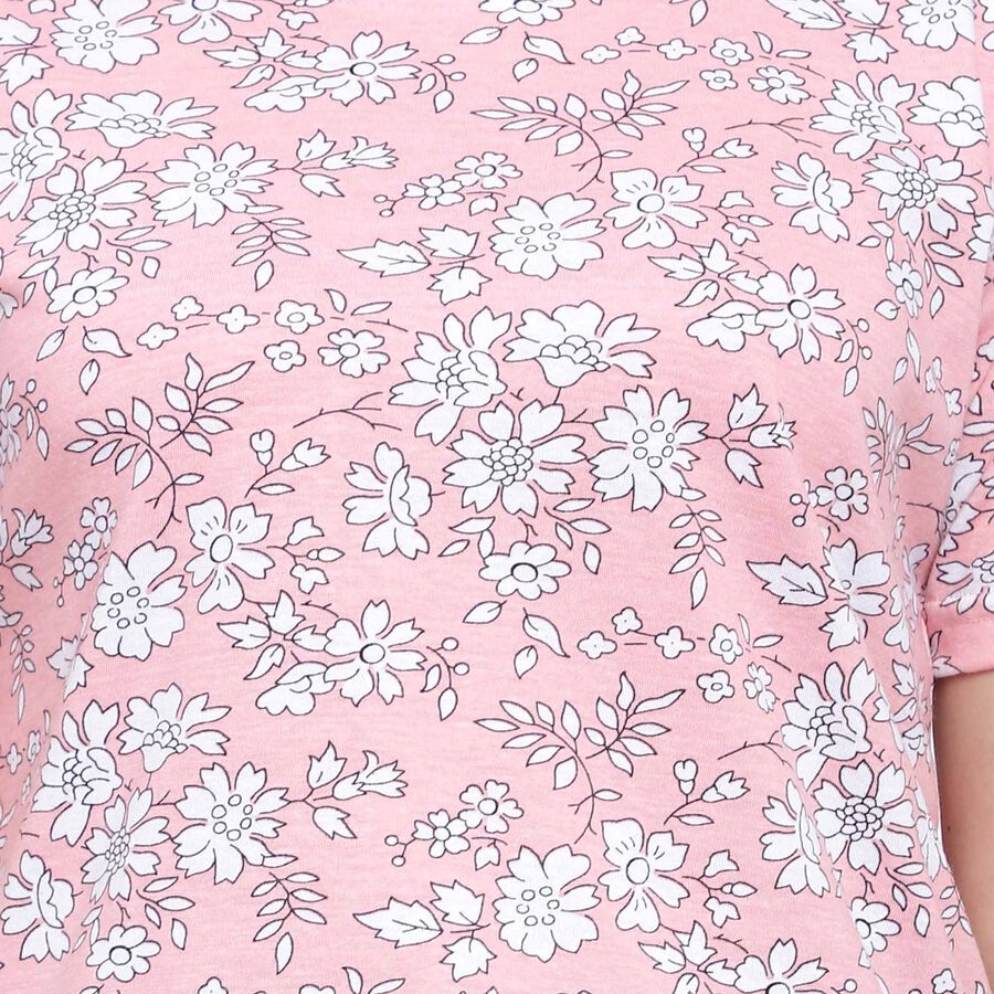 Round Neck T-Shirt, Pink, large image number null