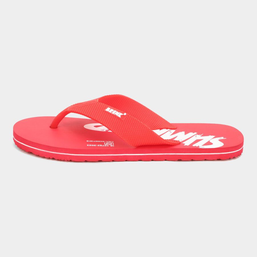 Men's Slippers, Red, large