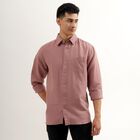 Men's Dusty Rose Regular Collar Casual Shirt, मूँगा (कोरल), small image number null