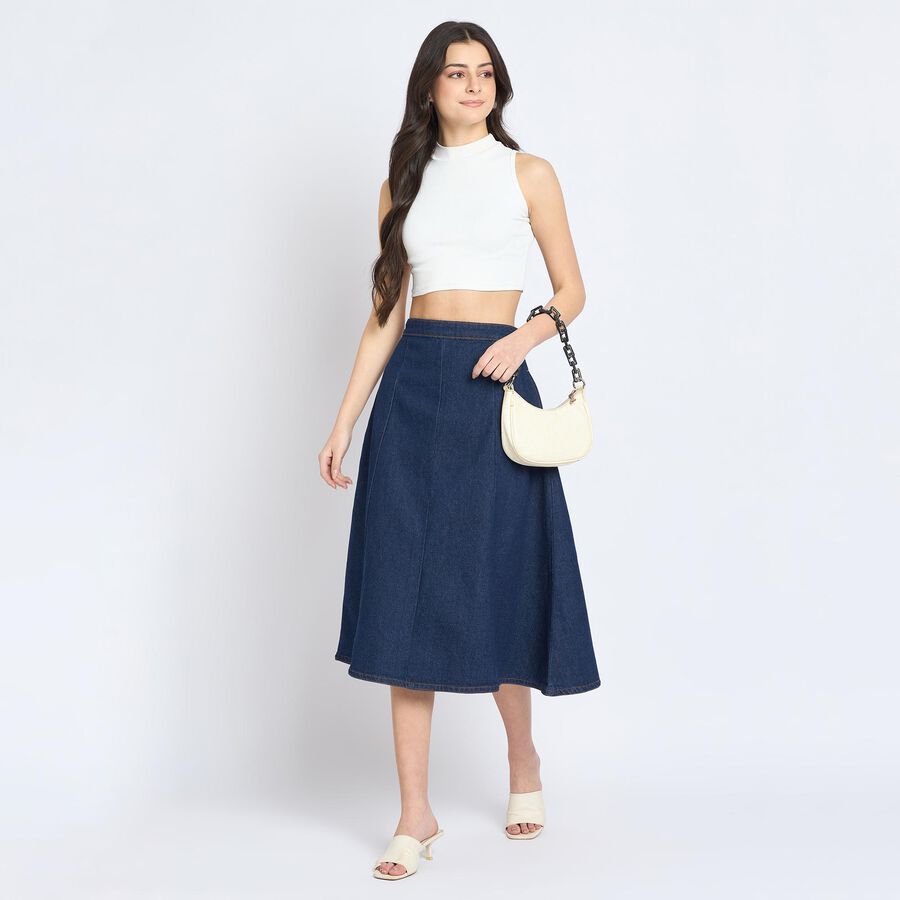 Ladies' Skirt, गहरा नीला, large image number null