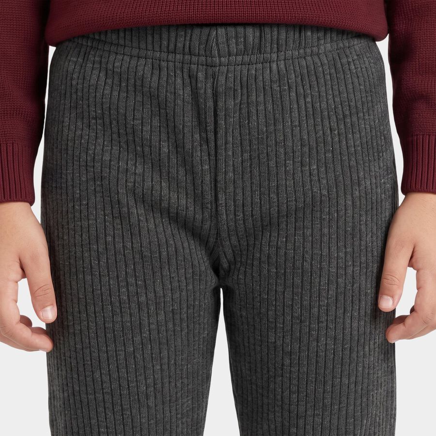 Boys' Charcoal Long Johns Thermal, Charcoal, large