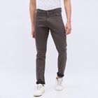 Men's Five Pocket Slim Fit Casual Trousers, Dark Green, small image number null