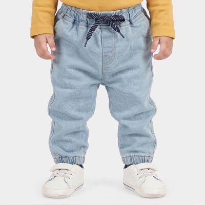 Infants Light Blue Jogger Fit Drawstring Jeans