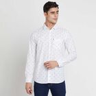 Cotton Printed Casual Shirt, White, small image number null