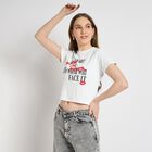 Ladies' Round Neck T-Shirt , सफ़ेद, small