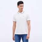 Men's Bright Eggshell White Polo Neck Polo Tee Shirt, White, small image number null