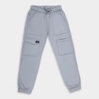 Boys Light Steel Blue Regular Fit Jogger Trousers, हल्का नीला, small image number null