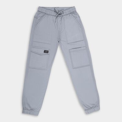 Boys Light Steel Blue Regular Fit Jogger Trousers