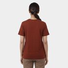 Women's Rust Round Neck Casual T-Shirt, Rust, small