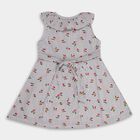 Girls' 100% Cotton Frock, काला, small image number null