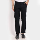 Cotton Solid Trousers, Black, small image number null