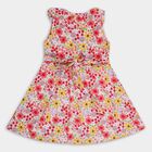 Girls' 100% Cotton Frock , Peach, small image number null