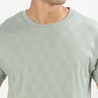 Men's Light Sage Green Round Neck Casual T-Shirt, Light Green, small image number null