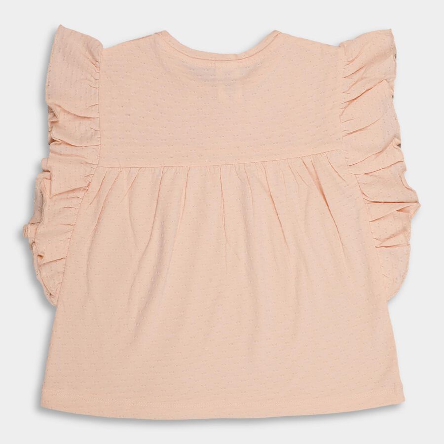 Girls' 100% Cotton T-Shirt, हल्का गुलाबी, large image number null