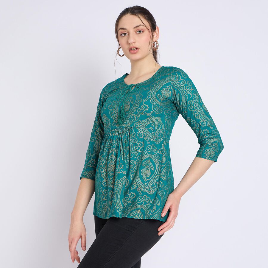 Ladies' Kurti , Dark Green, large image number null
