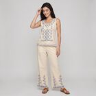 Women's Off White Embroidered Co-ord Set, ऑफ व्हाइट, small